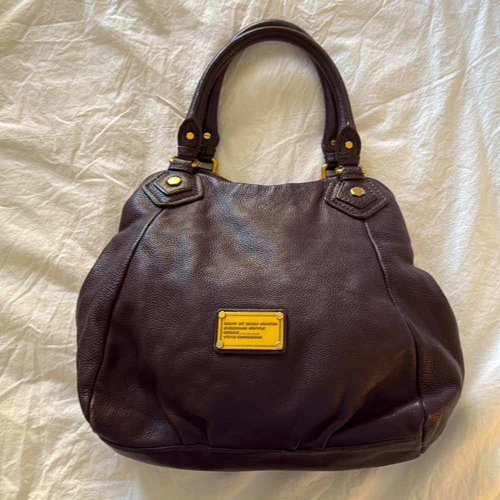 Dark purple/burgundy leather Mark Jacobs purse
